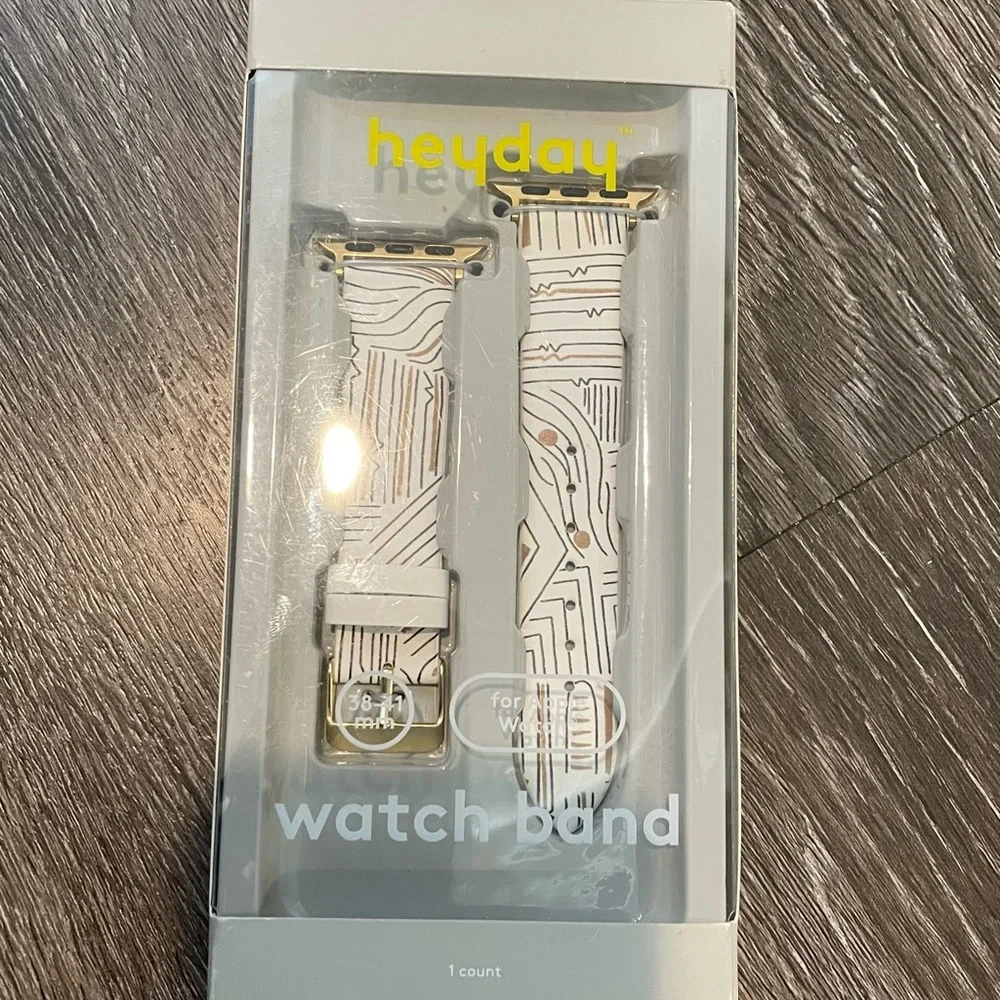Apple Watch heyday White and Gold Patterned Smartwatch Band 38 - 41